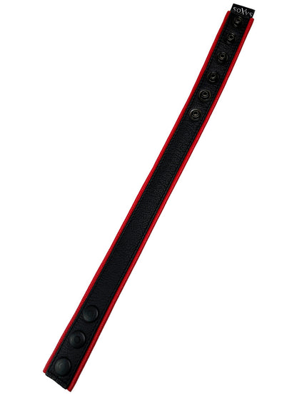 SAXOS Bizeps-Band Oberarmband 3cm schwarz-rot