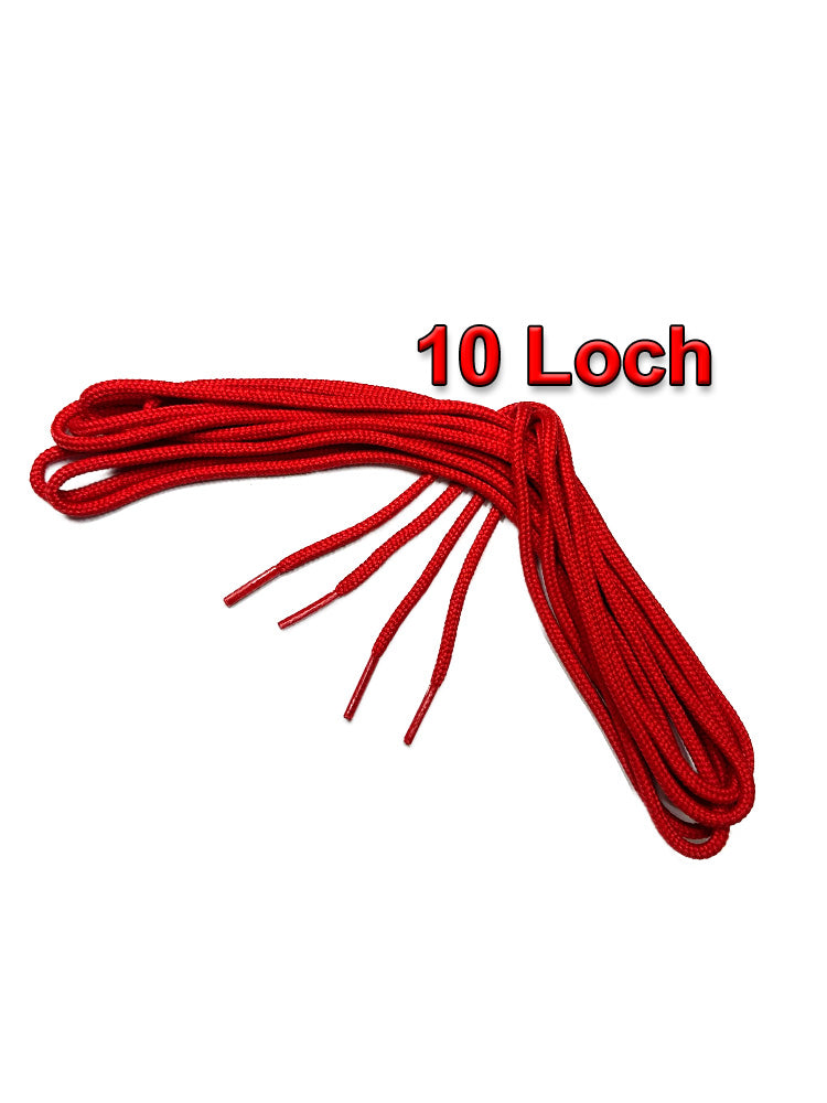 Schnürsenkel für 10 Loch - Boots bzw. Stiefel ROT