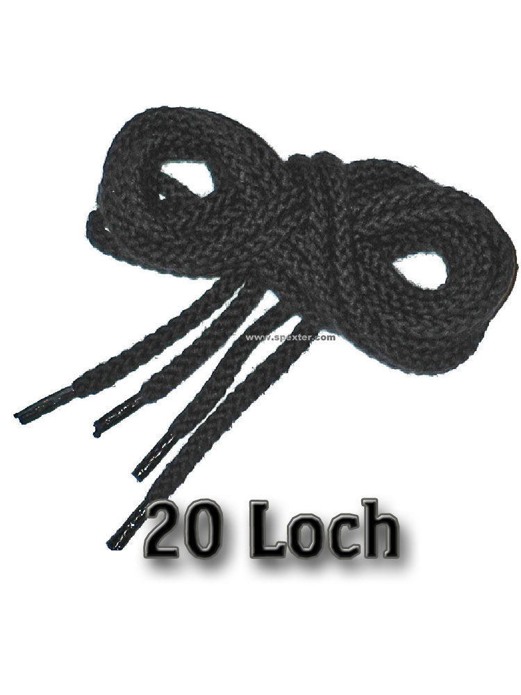 Schnürsenkel für 20 Loch - Boots bzw. Stiefel SCHWARZ