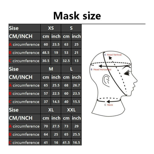 Latexmaske mit Mundöffnung schwarz-transparent