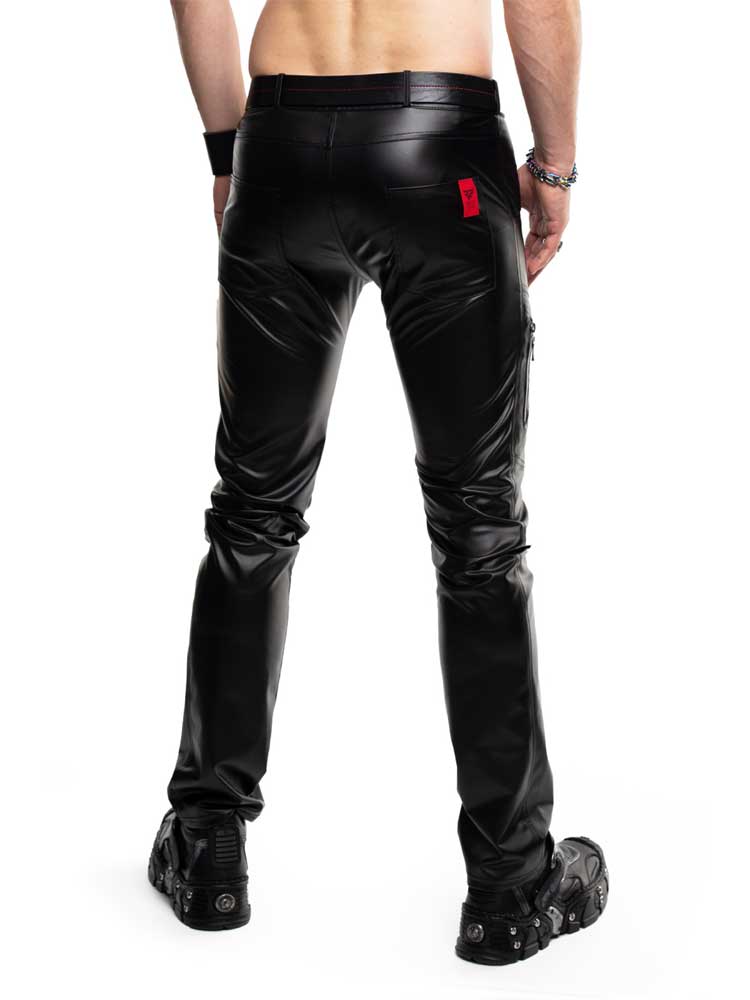 Hose AMEDEO Wetlook schwarz