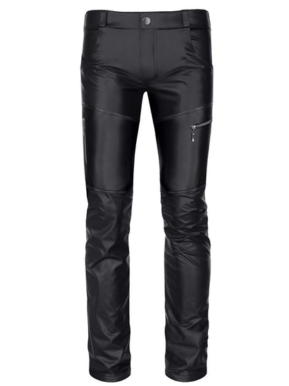 Hose AMEDEO Wetlook schwarz