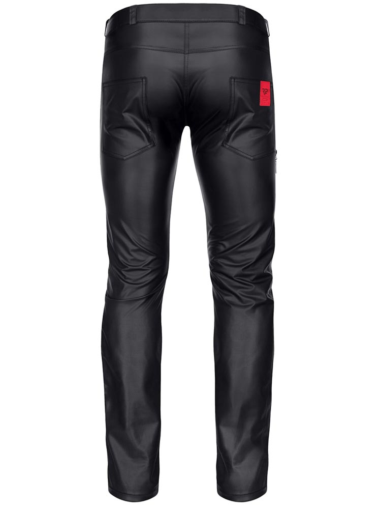 Hose AMEDEO Wetlook schwarz