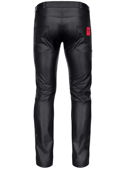 Hose AMEDEO Wetlook schwarz