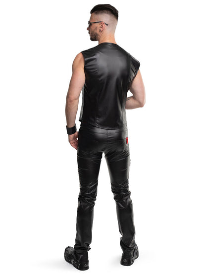 Weste mit Taschen CAMILLO Wetlook schwarz