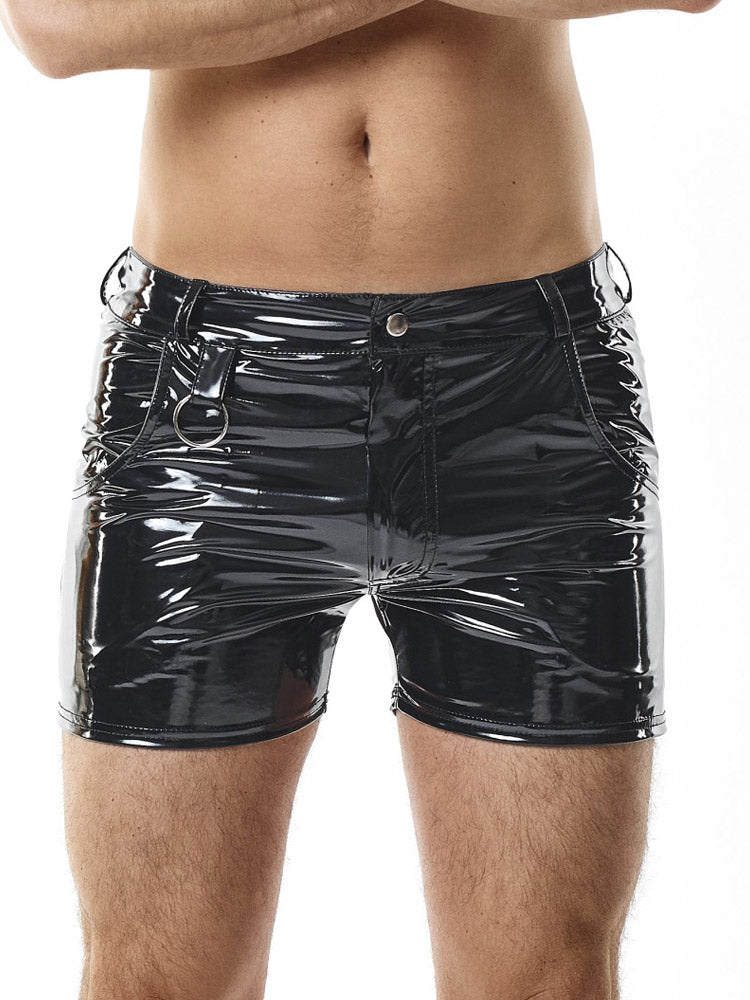 Hose FABIANO PVC Shorts schwarz