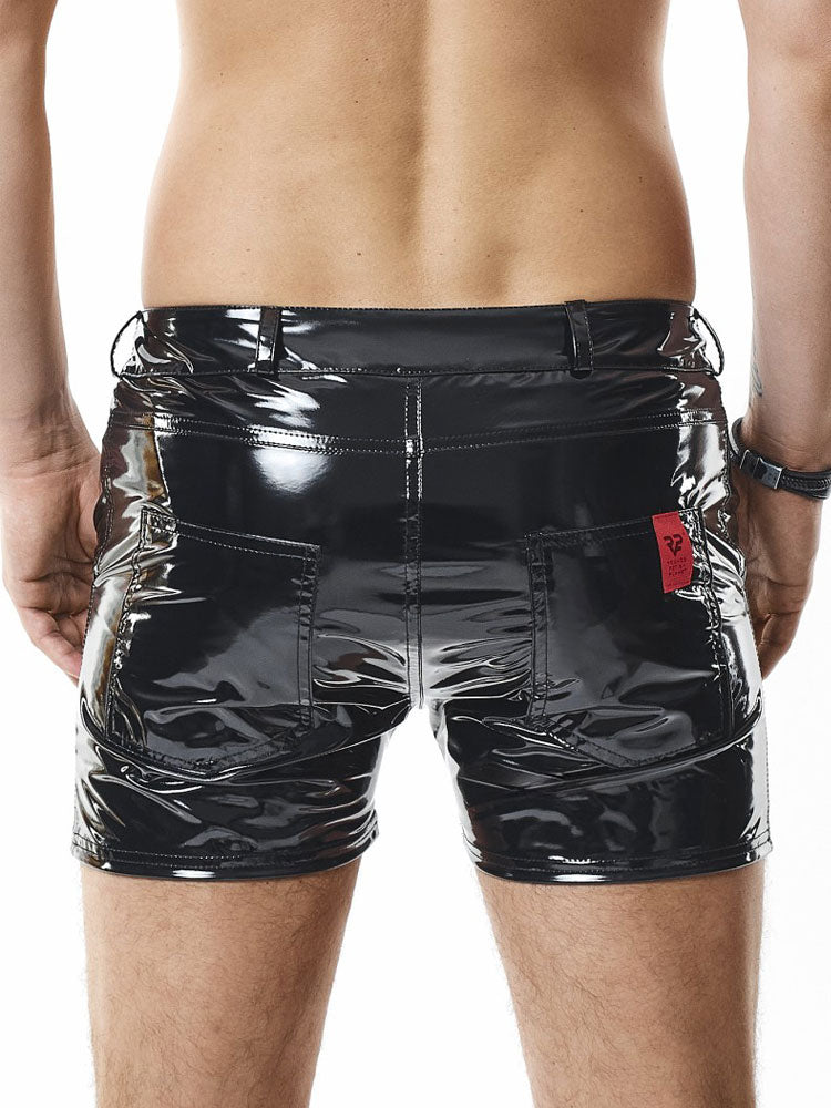 Hose FABIANO PVC Shorts schwarz