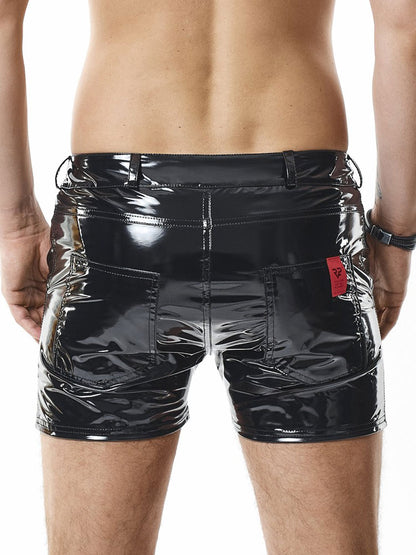 Hose FABIANO PVC Shorts schwarz