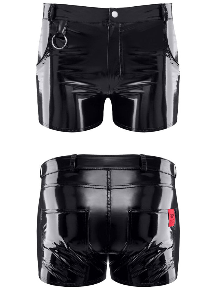 Hose FABIANO PVC Shorts schwarz