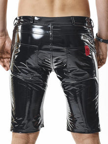 Hose PIERO PVC kurz schwarz
