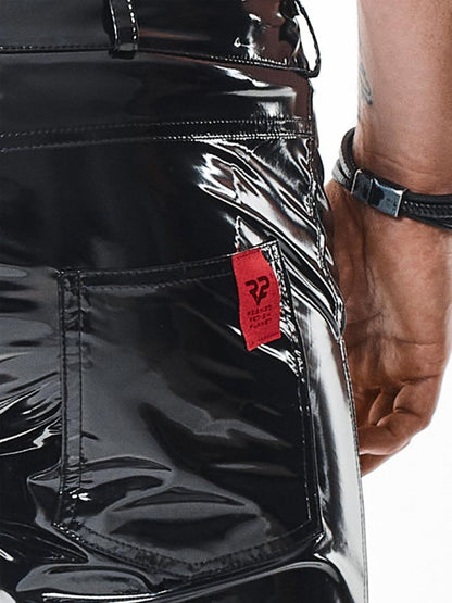 Hose PIERO PVC kurz schwarz