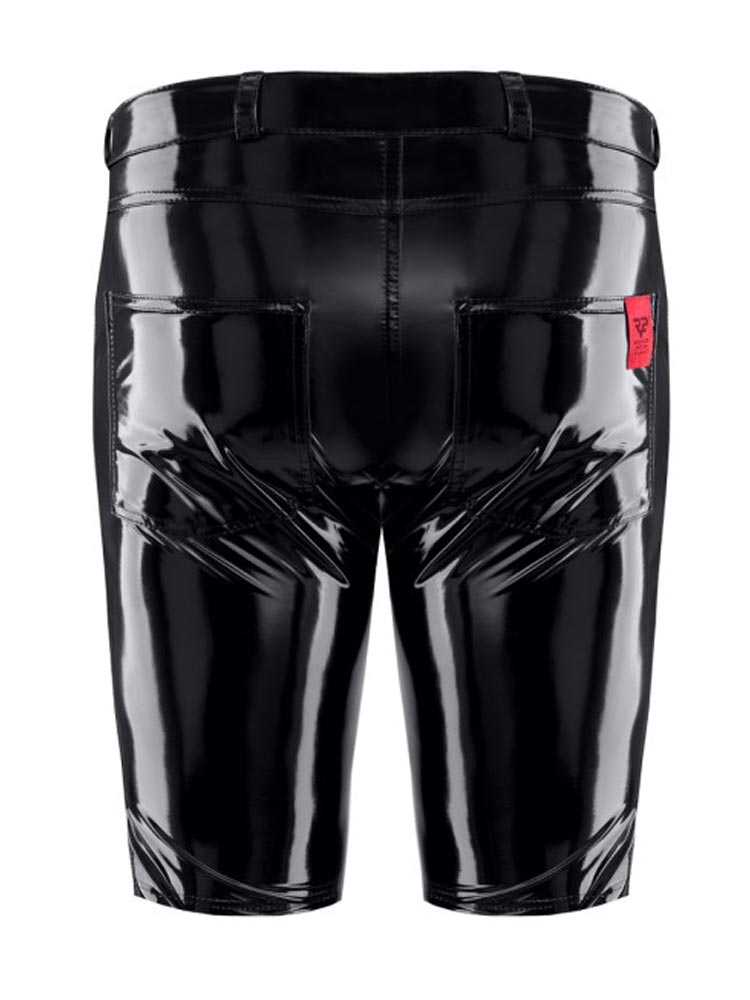 Hose PIERO PVC kurz schwarz