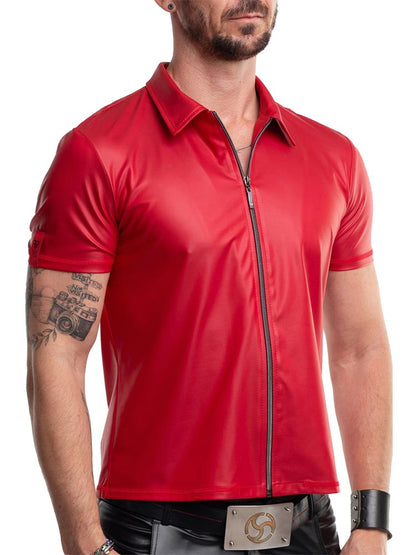 Polohemd MAURICIO mit Zip rot