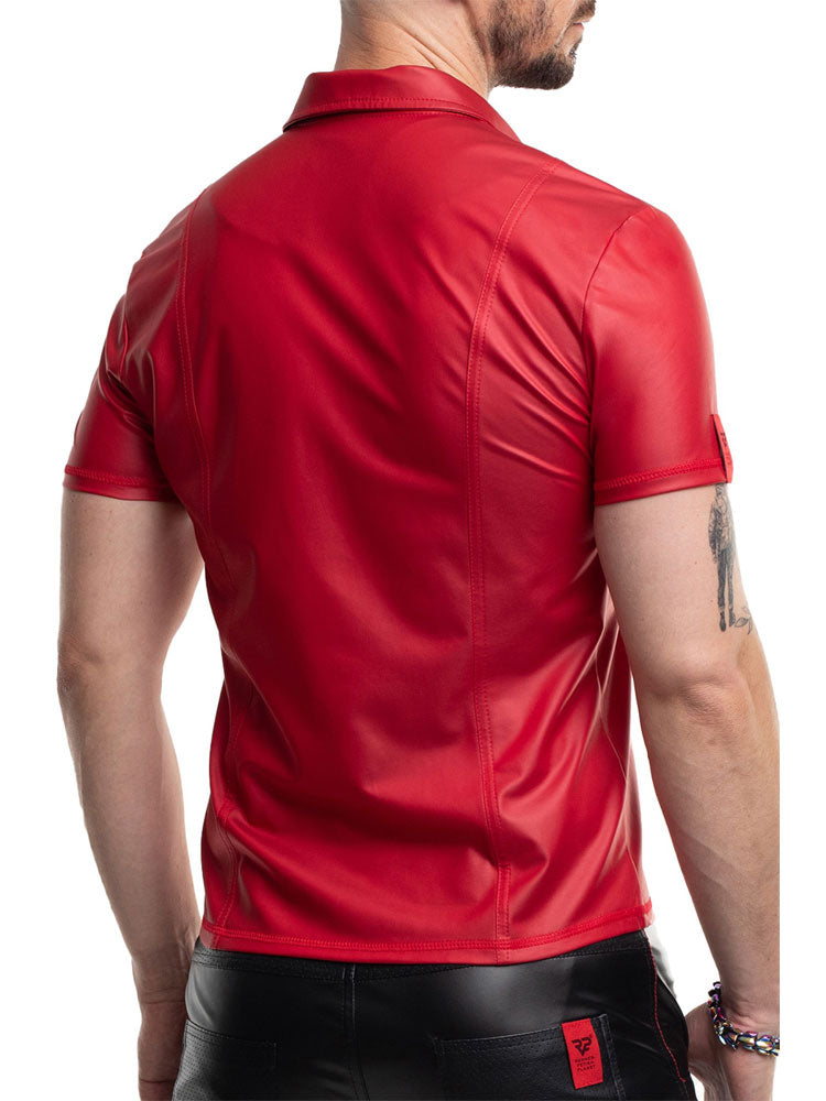Polohemd MAURICIO mit Zip rot