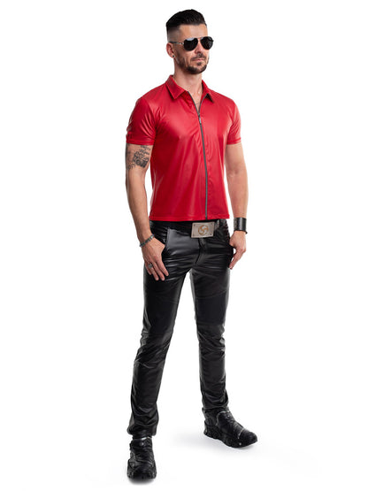 Polohemd MAURICIO mit Zip rot