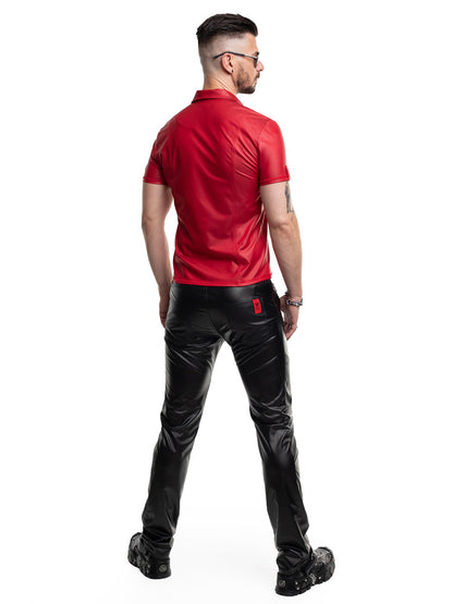 Polohemd MAURICIO mit Zip rot