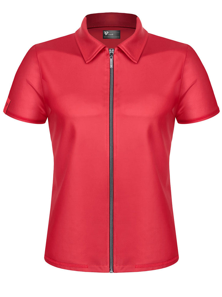 Polohemd MAURICIO mit Zip rot