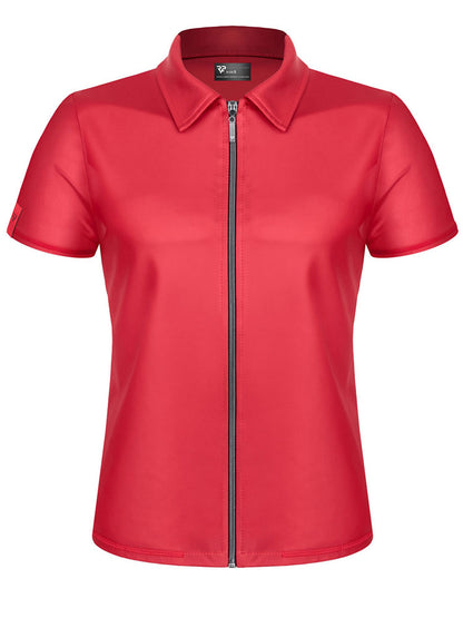 Polohemd MAURICIO mit Zip rot