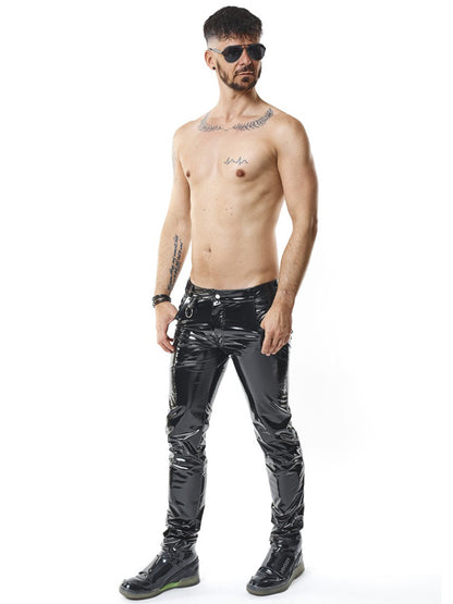 Hose PIERO PVC lang schwarz