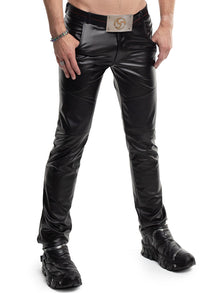 Hose VITALE Wetlook schwarz