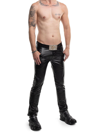Hose VITALE Wetlook schwarz