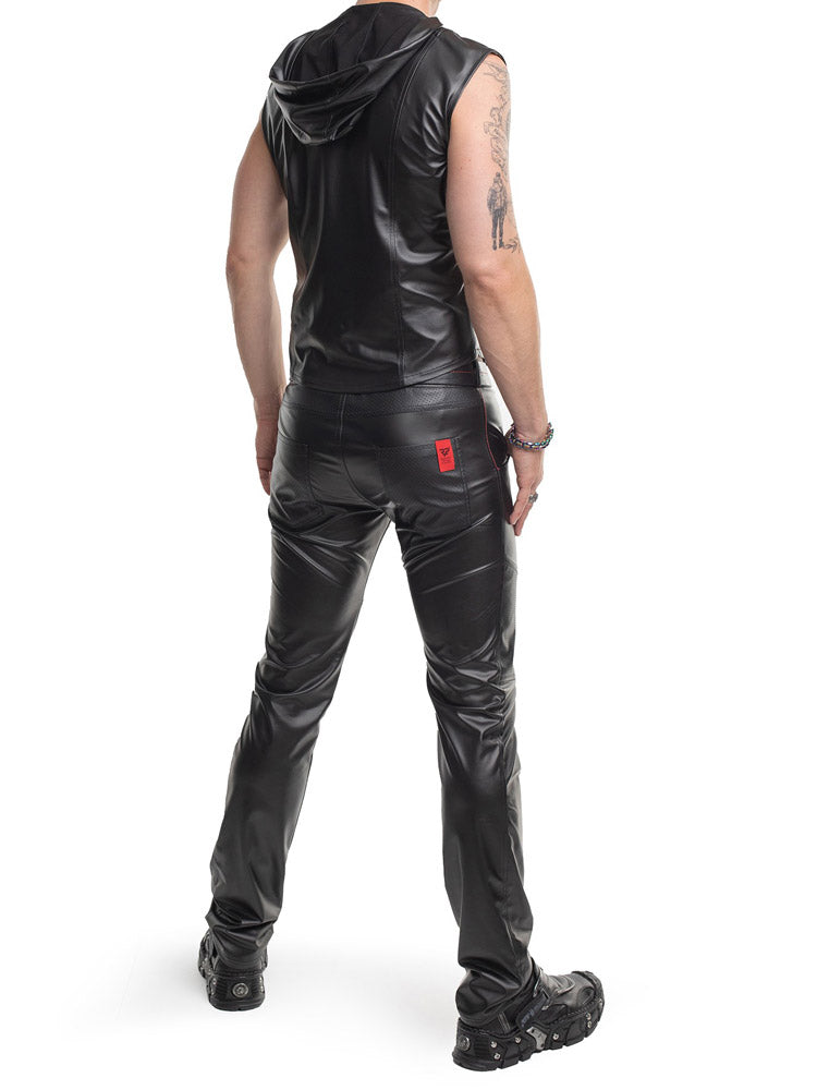 Hose VITALE Wetlook schwarz