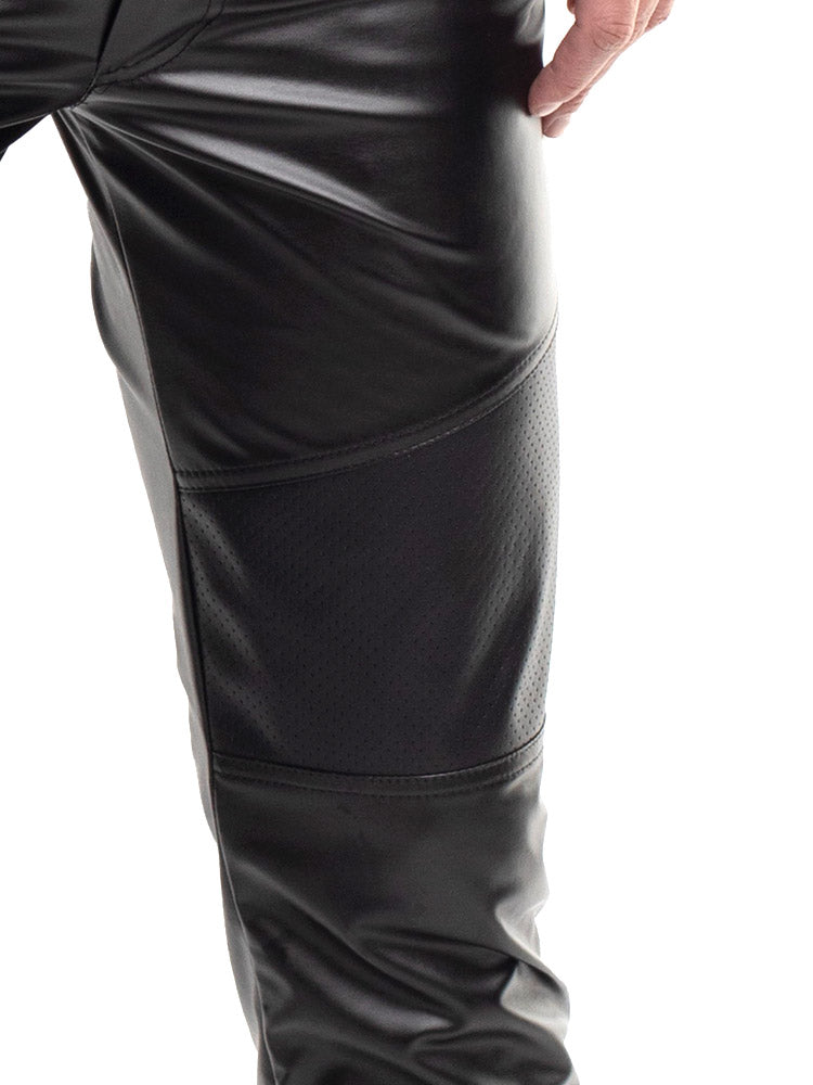Hose VITALE Wetlook schwarz