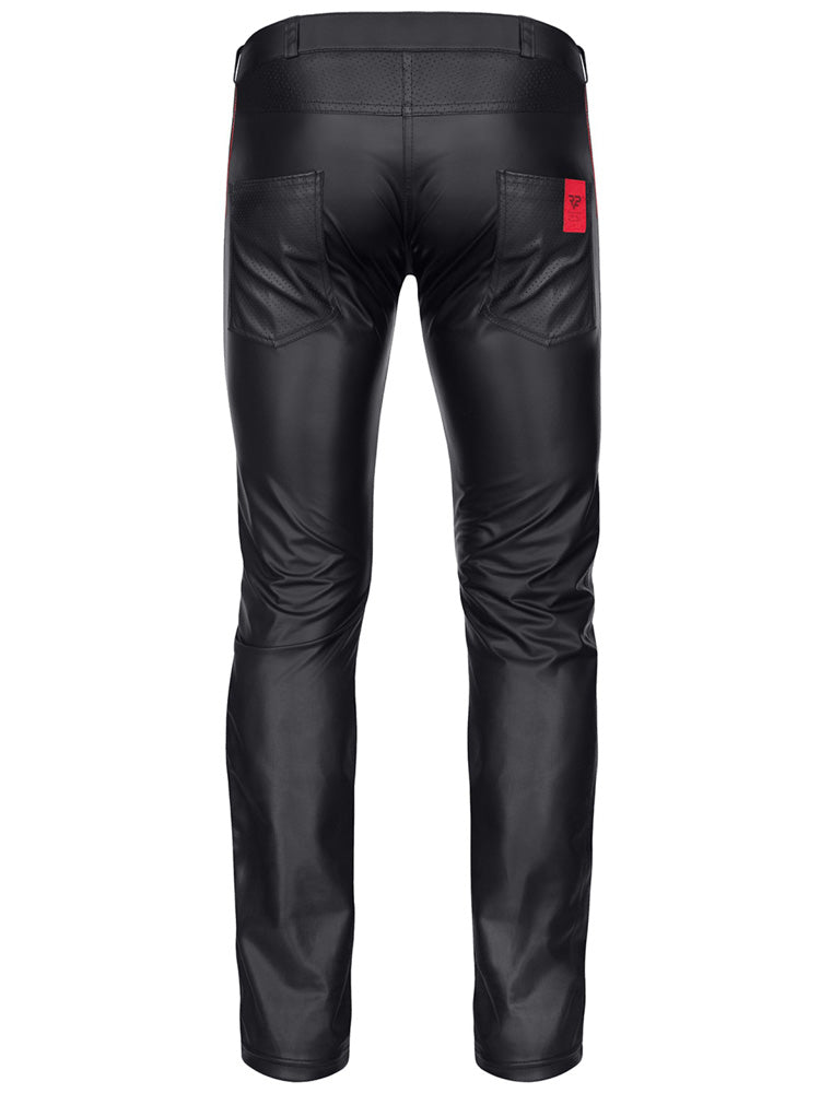 Hose VITALE Wetlook schwarz