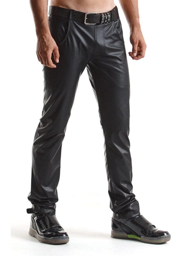 Hose VITTORIO Wetlook schwarz