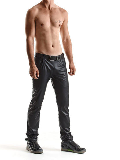 Hose VITTORIO Wetlook schwarz