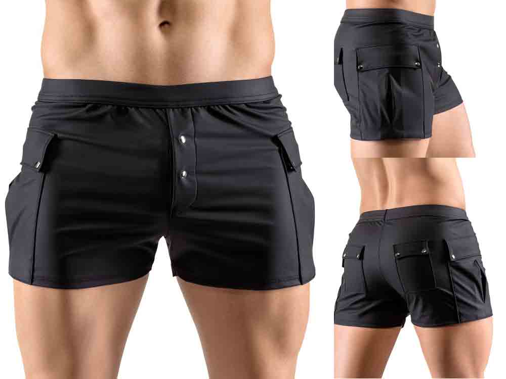 Herren-Short Worker-Style matt - schwarz
