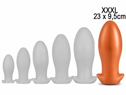 Silikon Plug Bullet Egg 3XLARGE 23 x 9.5cm kupfer