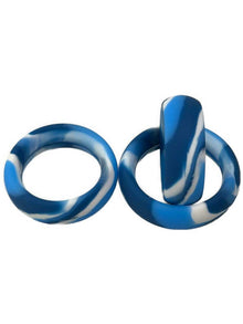 Silikon Cockring marmoriert blau