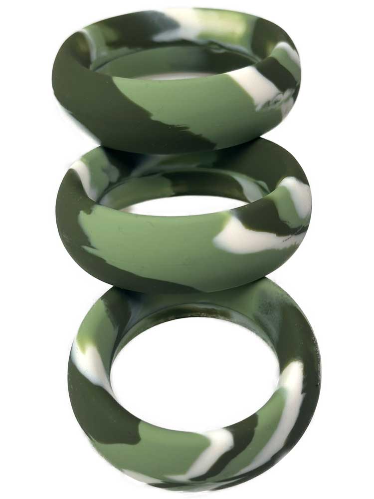 Silikon Cockring marmoriert grün