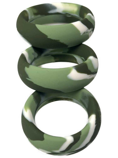 Silikon Cockring marmoriert grün