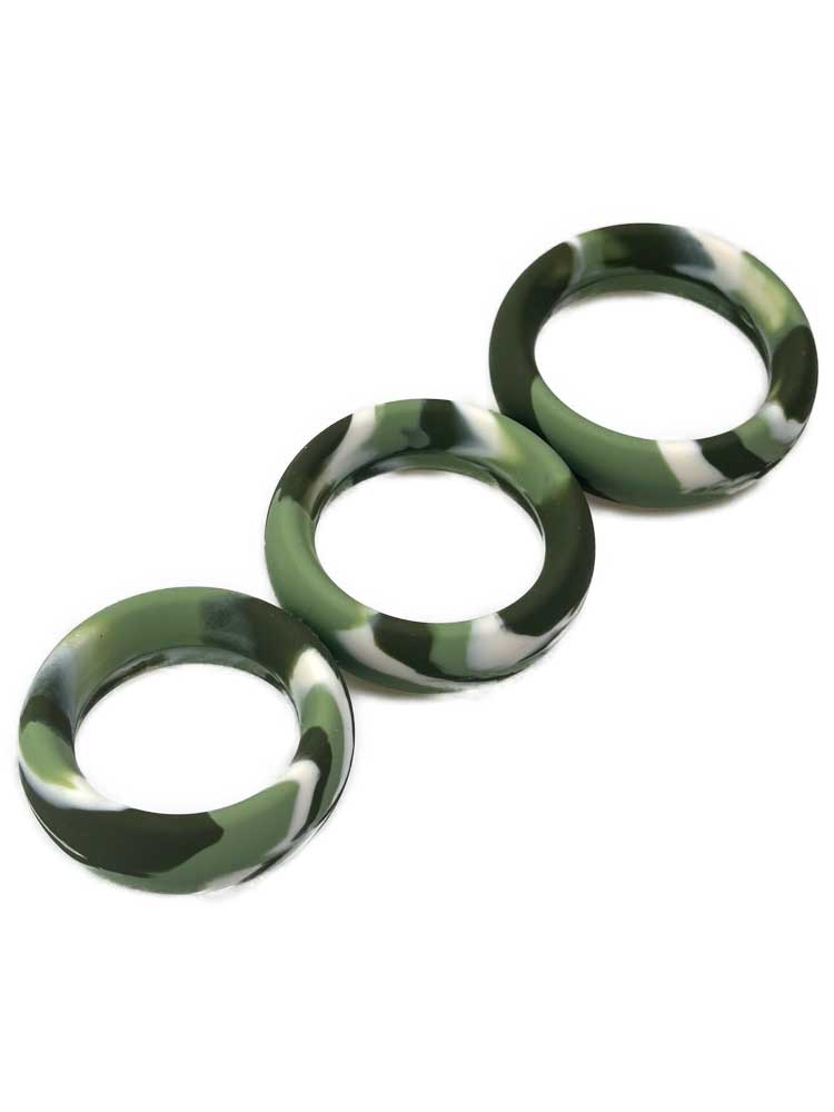 Silikon Cockring marmoriert grün