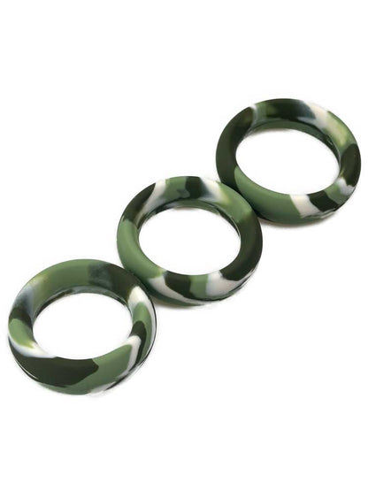Silikon Cockring marmoriert grün