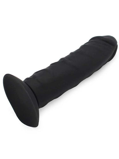 Silikon-Dildo 20cm mit Saugnapf schwarz