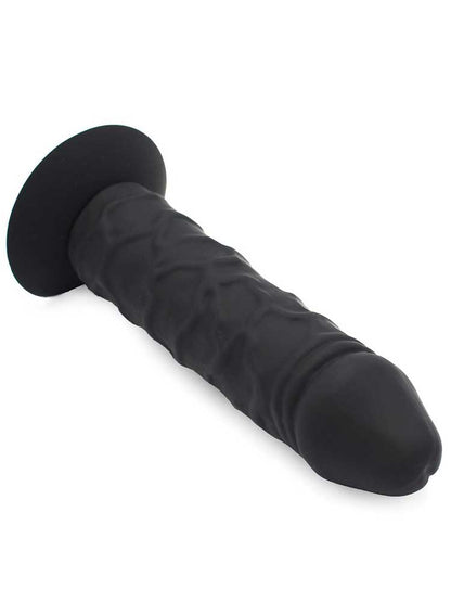 Silikon-Dildo 20cm mit Saugnapf schwarz