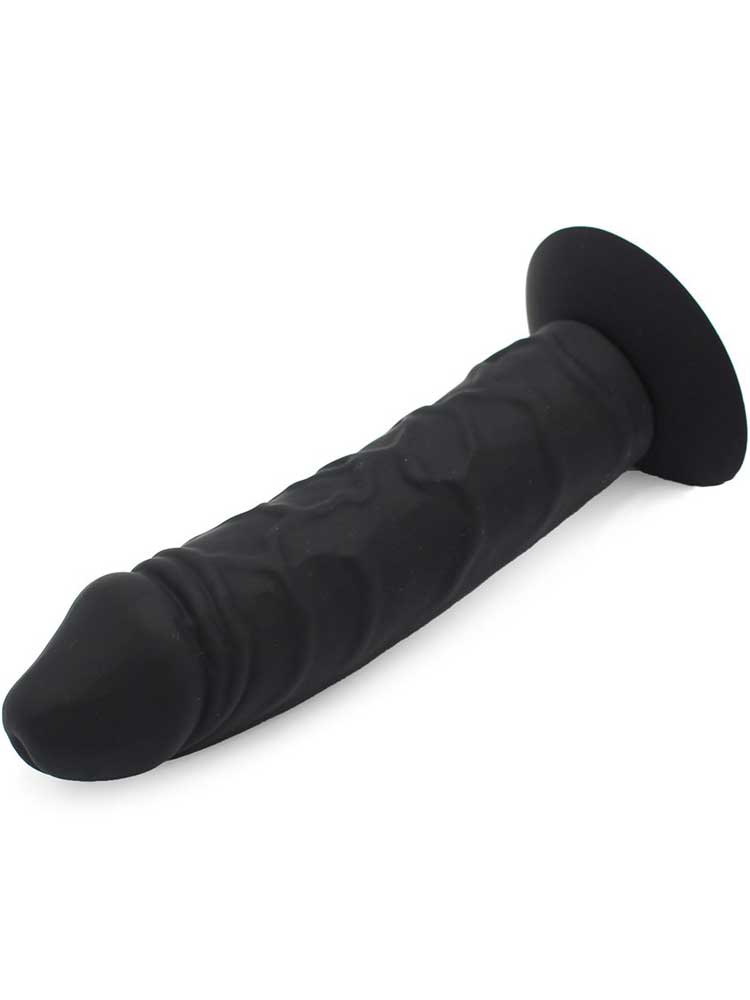 Silikon-Dildo 20cm mit Saugnapf schwarz