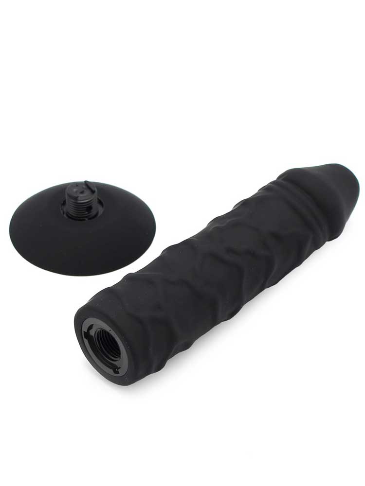 Silikon-Dildo 20cm mit Saugnapf schwarz