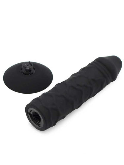 Silikon-Dildo 20cm mit Saugnapf schwarz