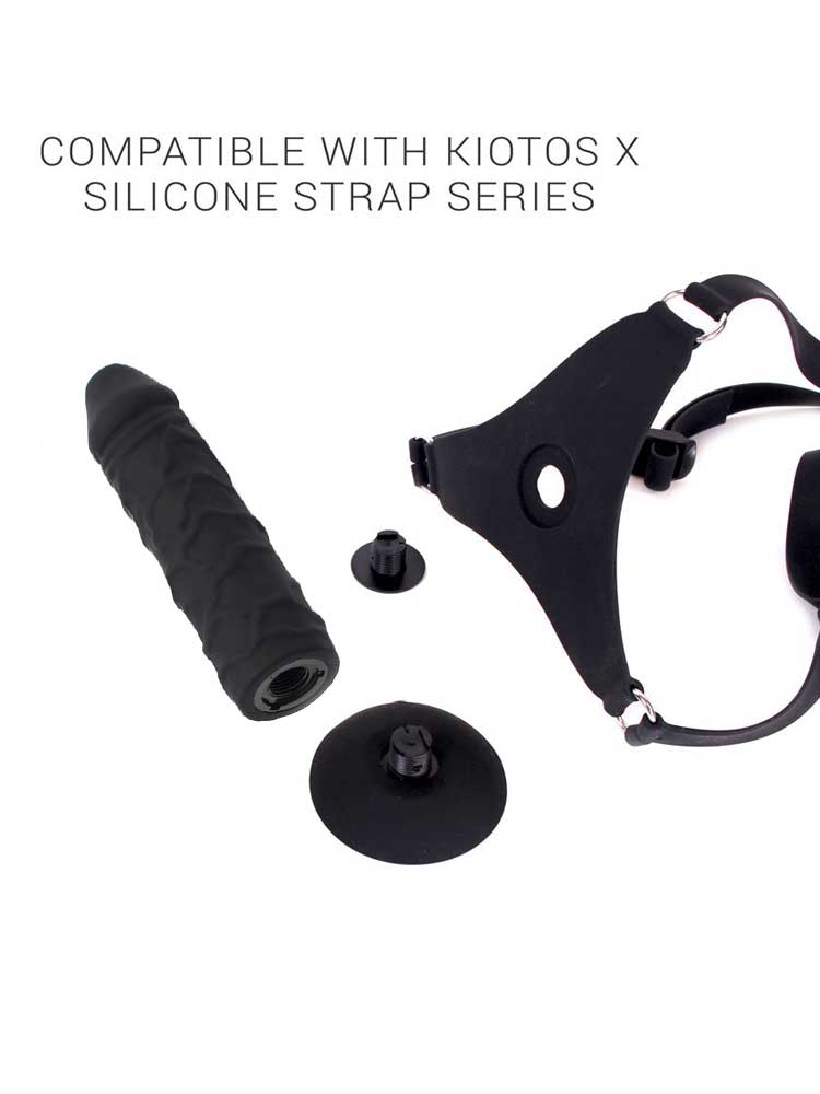 Silikon-Dildo 20cm mit Saugnapf schwarz