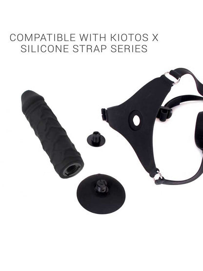 Silikon-Dildo 20cm mit Saugnapf schwarz