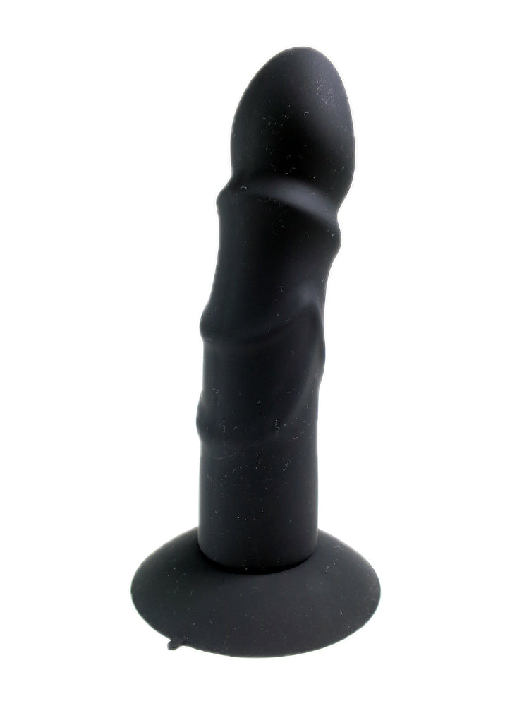 Silikon-Dildo mit Saugnapf schwarz