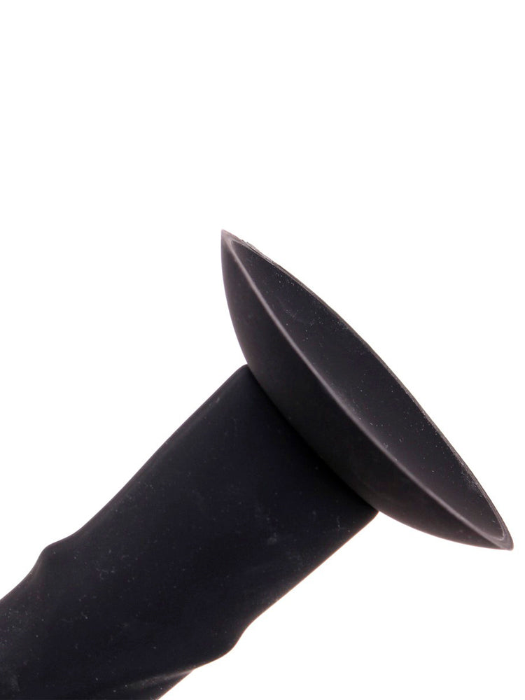 Silikon-Dildo mit Saugnapf schwarz