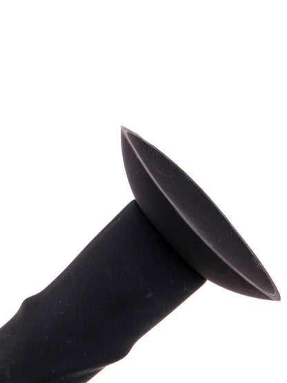 Silikon-Dildo mit Saugnapf schwarz