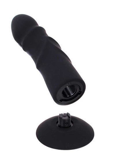 Silikon-Dildo mit Saugnapf schwarz