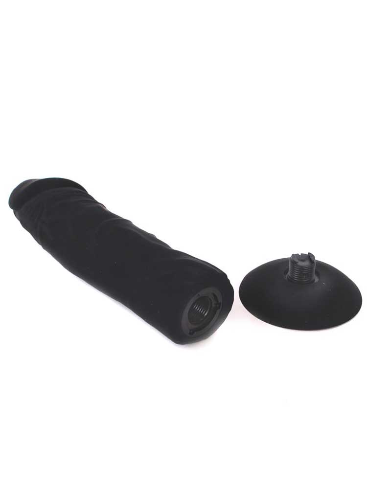 Silikon-Dildo 17cm mit Saugnapf schwarz