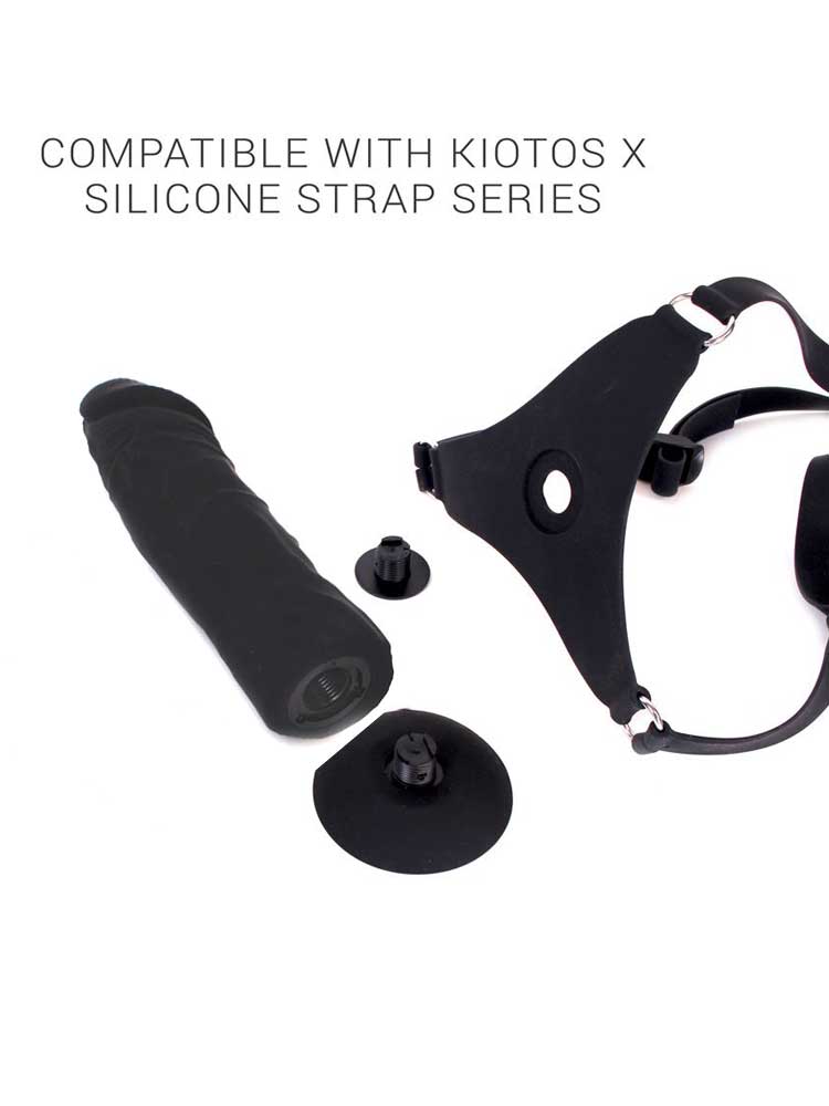 Silikon-Dildo 17cm mit Saugnapf schwarz